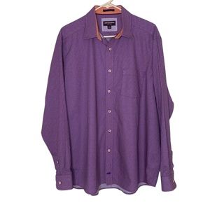 Johnston & Murphy Printed Cotton Shirt Size XL